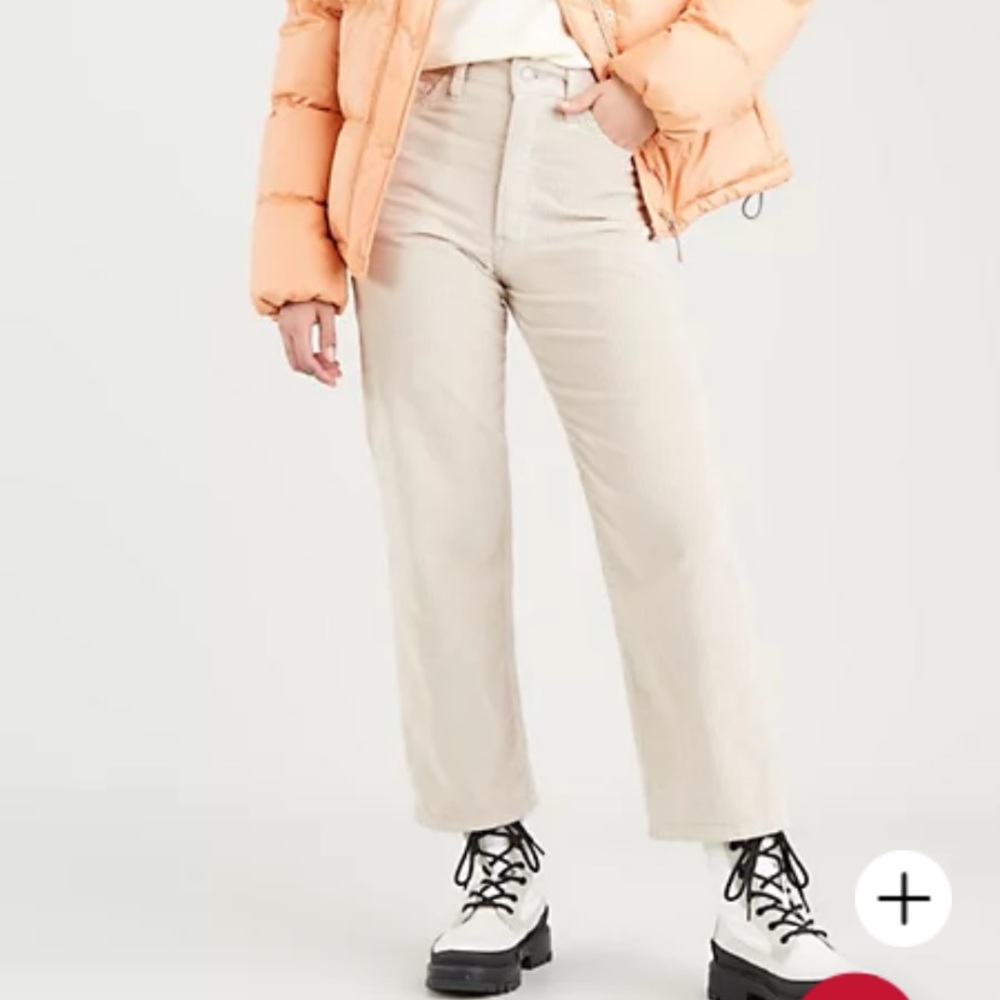 Levi’s rib cage straight ankle corduroy pants